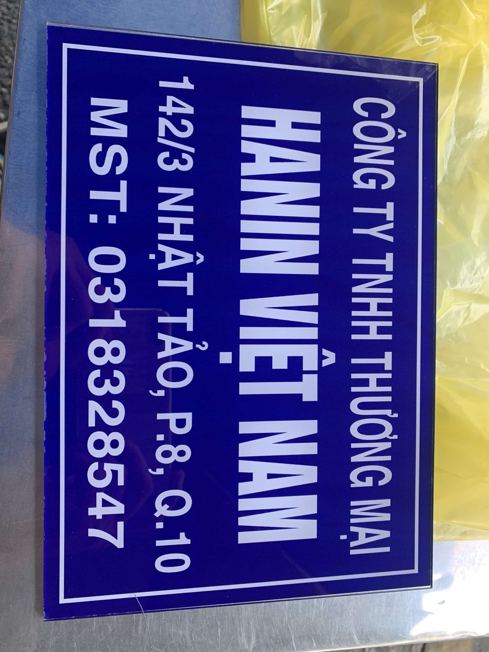 CÔNG TY TNHH THƯƠNG MẠI HANIN VIỆT NAM
